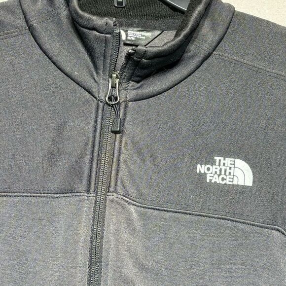 The North Face Women's Fleece Jacket Size Medium Gray Full Zip Schenley Stretch - Picture 2 of 5